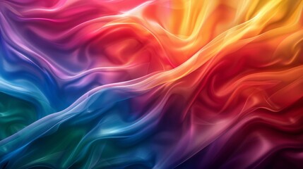 Fototapeta premium A vibrant rainbow gradient background with dynamic, flowing transitions between colors.