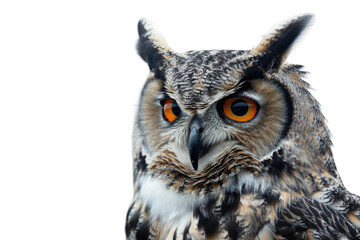 Owl on Display on Transparent Background