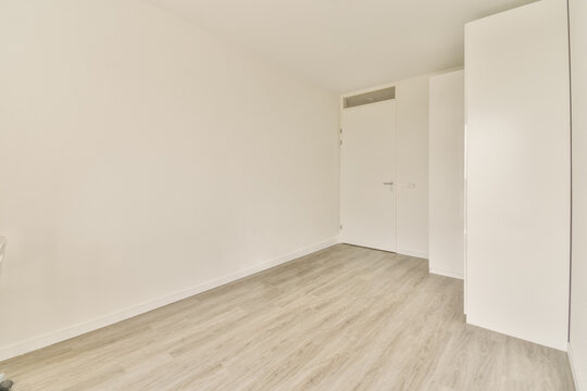 Minimalistic empty room with modern interior design