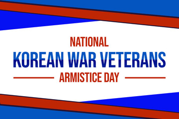 Obraz premium National Korean War Veterans Armistice Day July 27 with cones design shapes on the white Background illustration