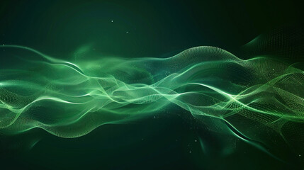 Colorful 3d green smoke on a black isolated abstract background. Background from the smoke of vape