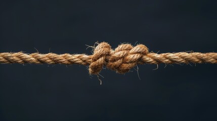 A Close-Up of Frayed Rope