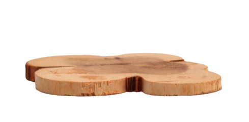 PNG Wood stump platform podium on transparent background. Minimal empty display product presentation scene.