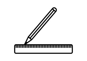 Icono negro de un lápiz y una negra.