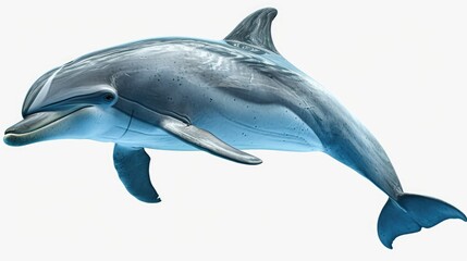 Fototapeta premium A dolphin is swimming in the ocean