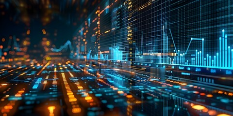 Visualize analytics in business technology using DataDriven Insights in 8K resolution. Concept Business Technology, Data-Driven Insights, Analytics Visualization, 8K Resolution, Data Analysis