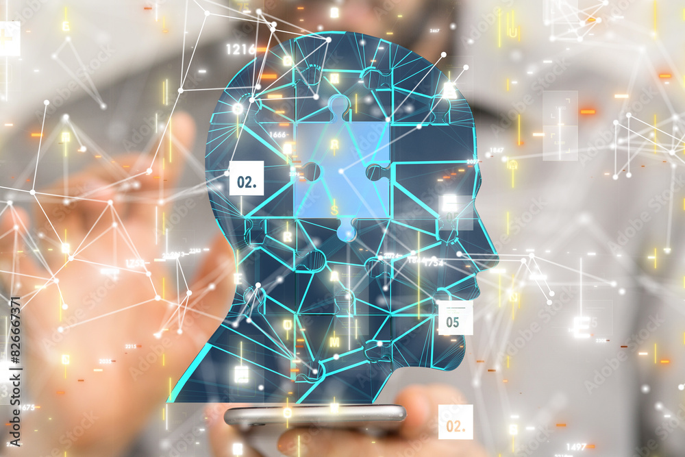 Aufkleber digital medical futuristic interface 3d rendering