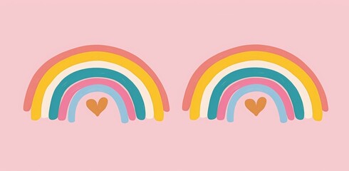 rainbow on pink background, pride month, lgbt