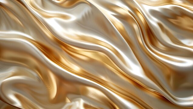 Abstract background with golden liquid waves, fluid texture, luxury and opulence concept, wallpaper design