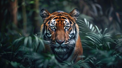 A tiger in the wild