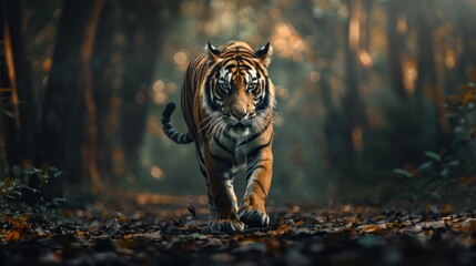 A tiger in the wild