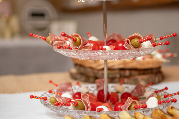 La nourriture pendant le vin d'honneur d'un mariage