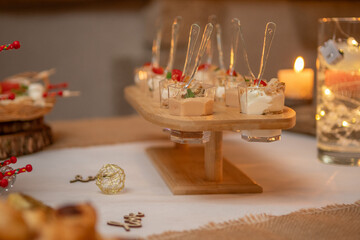 La nourriture pendant le vin d'honneur d'un mariage