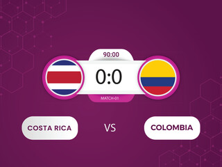 Costa Rica vs Colombia Copa America 2024 match with scoreboard and broadcast