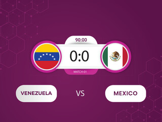 Venezuela vs Mexico Copa America 2024 match with scoreboard and broadcast