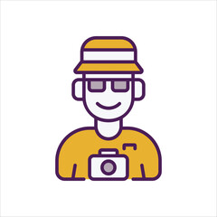 Tourist vector icon