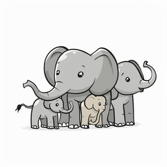 Obraz premium Elephants Minimalist