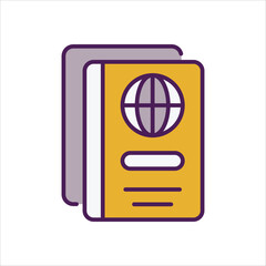 Passport vector icon