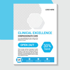 Obraz premium medical flyer design template