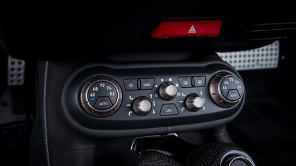 Heater controls in a car