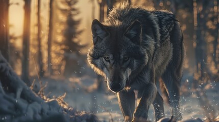 A wolf in the wild