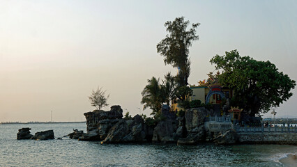 lighthouse and temple at phu quoc