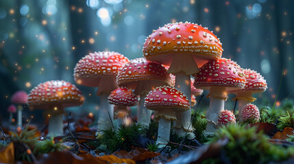 fly agaric mushrooms