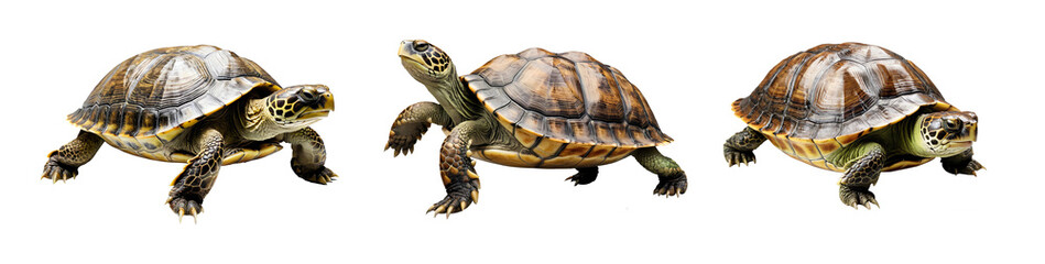 Fototapeta premium Turtle on transparent background.