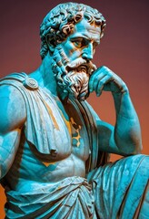 Stoic Greek philosopher statue