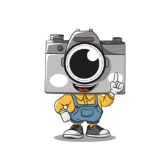 Fototapeta premium mascot of camera, photography logo vector