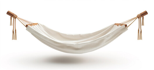 Elegant Minimalist Hammock in Serene White Ambiance (generative AI)