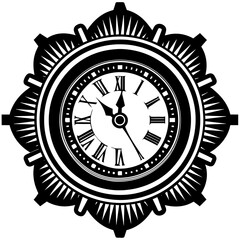 clock vector silhouette illustration