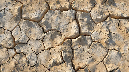 Obraz premium Cracked earth texture, dry ground, natural patterns, arid climate