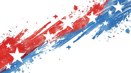 American flag, painted