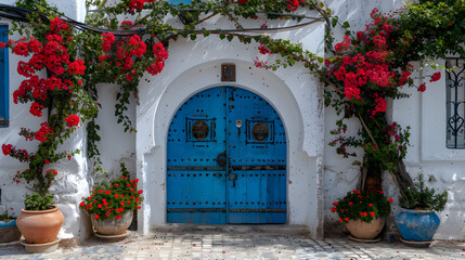 door in the village of island