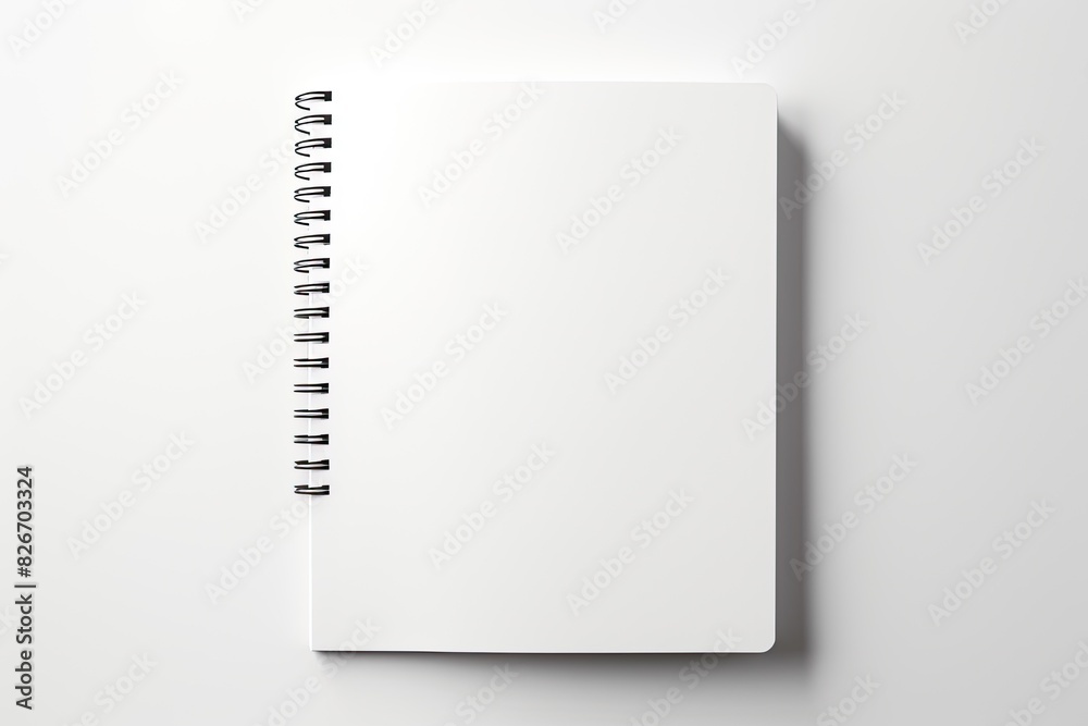 Leinwandbilder a notepad with a pencil and a pencil on a table, A table with a pencil and a notepad.