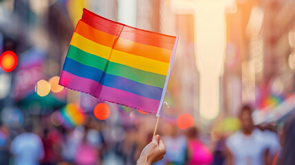The rainbow flag, LGBT pride parade © GaMe