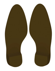 Elegant shoe footprint. vector illustration