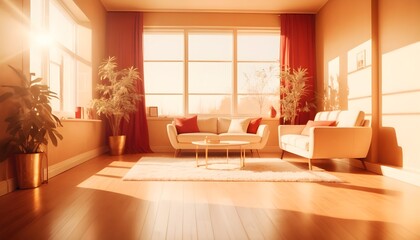 white and gold theme interior modern minimalism photo realism