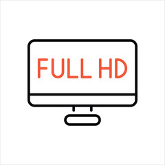 Full Hd vector icon