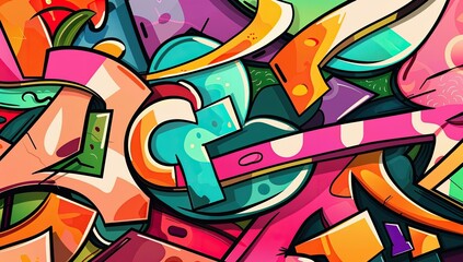 Colorful Urban Street Art Illustration