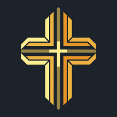 Obraz premium Iconic Christian Cross Symbol