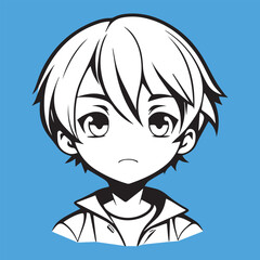 child with a smile cute boy face vector design