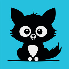 Cute cat midnight vector design