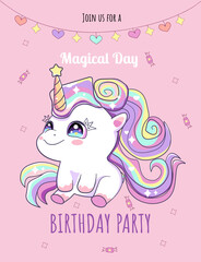 unicorn, birthday party