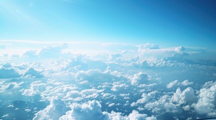 Fototapeta premium Sky view from airplane captured naturally