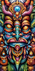 Obraz premium colorful totem