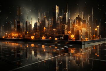 Obraz premium Abstract technology digital hi tech concept with cubes