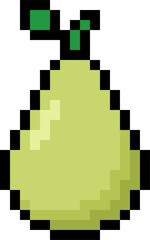 Fototapeta premium pixel style pear fruit vector