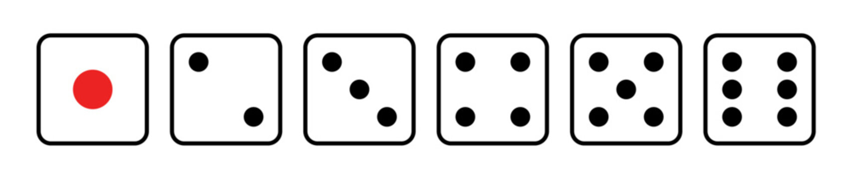 recommend clip art: dice vector from numbers one to six